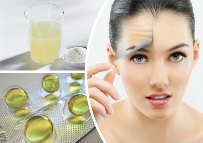 serum with vitamins for facial skin rejuvenation